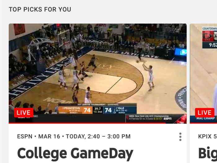 Did I mention how amazing the sports coverage was? It was especially great having access during March Madness when there were a ton of games going on at once.