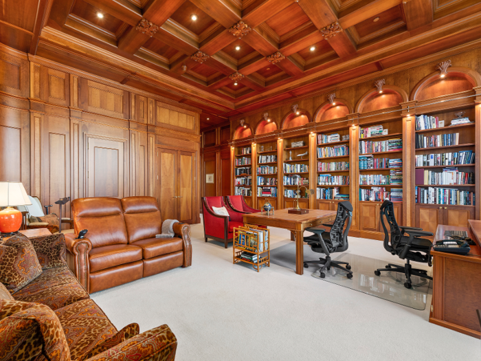 Additional rooms include the master library, complete with couch seating and desk space.