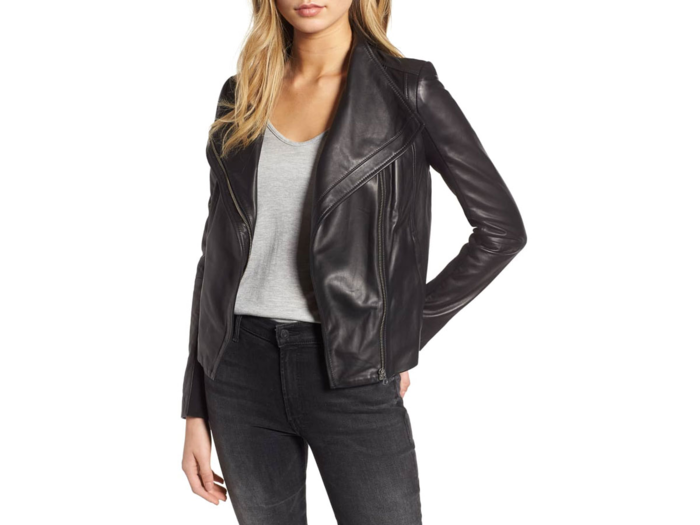 An ultra-soft leather jacket that edges up any outfit