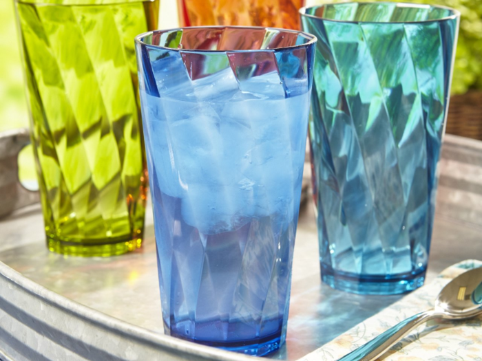 A set of drinking glasses