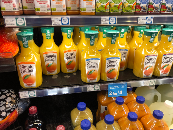 Simply Orange juice: $0.50 cheaper at Kroger