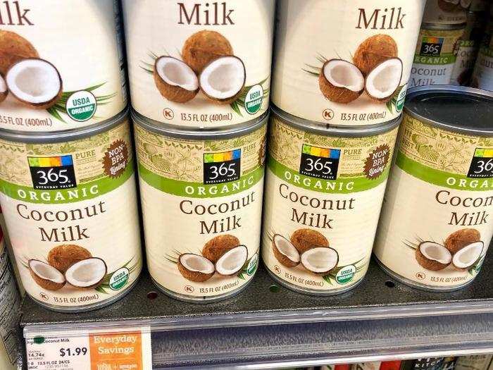 Organic coconut milk: $0.10 cheaper at Kroger