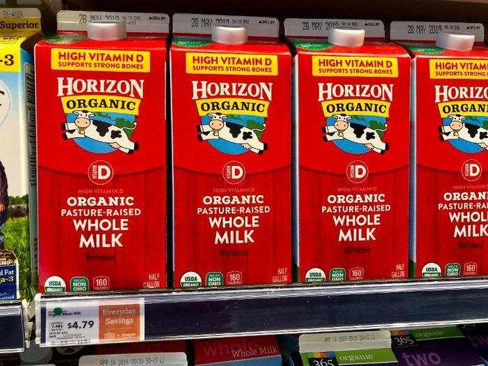 Horizon organic milk: same price at $4.79