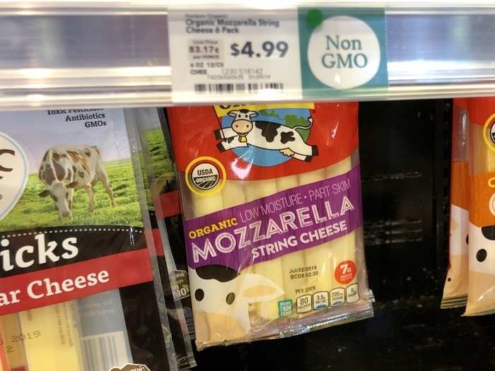 Horizon mozzarella string cheese: $1 cheaper at Kroger