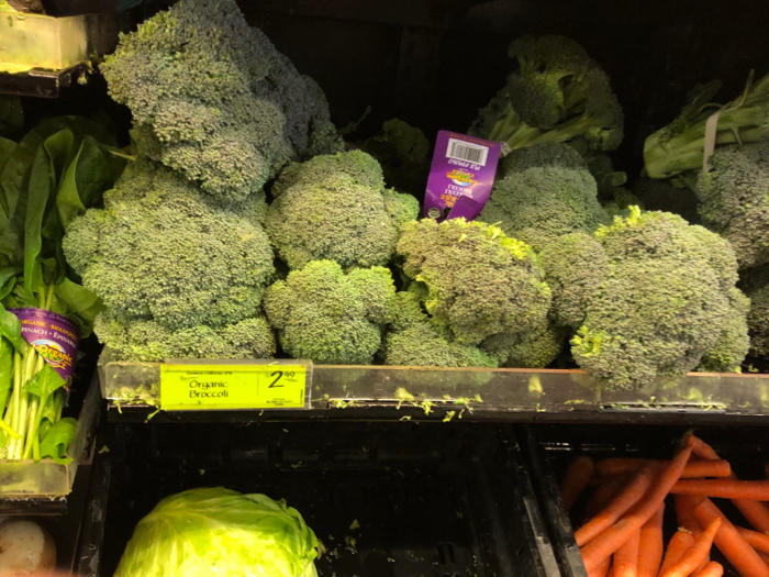 Organic broccoli: $0.50 cheaper at Whole Foods