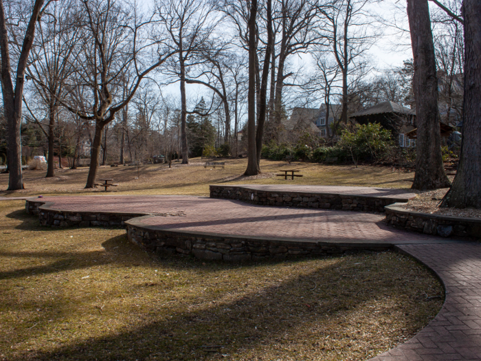 I wandered over to Chase Park, a small but pristinely landscaped green space in the center of town, right across the street from the post office.