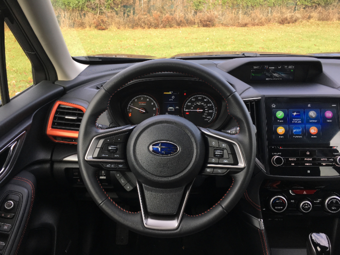 14. Drive modes: For everyday driving, Subaru has included two additional driving modes you can activate using the buttons on the steering wheel.