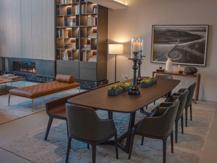 The living areas throughout the 4,510-square-foot penthouse were all outfitted with limestone radiant heat flooring.