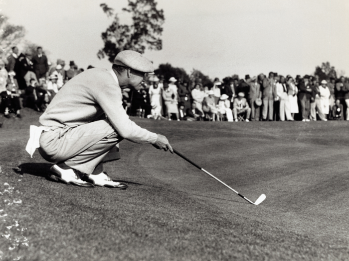 No. 7: Pampas — Byron Nelson drives the green (1937)