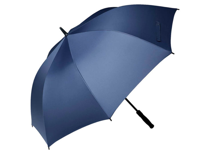 A strong, mold-resistant golf umbrella with SPF 50+ protection