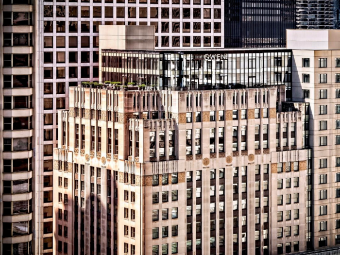 The hotel, which encompasses the historic McGraw-Hill building, replaced the Conrad Chicago. The Gwen Lux Suite, which has a standard nightly rate of $3,500, is located on the glass-paneled 16th floor.