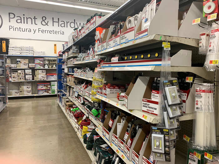 Aisles and departments were clearly marked, which made navigating through the aisles effortless.