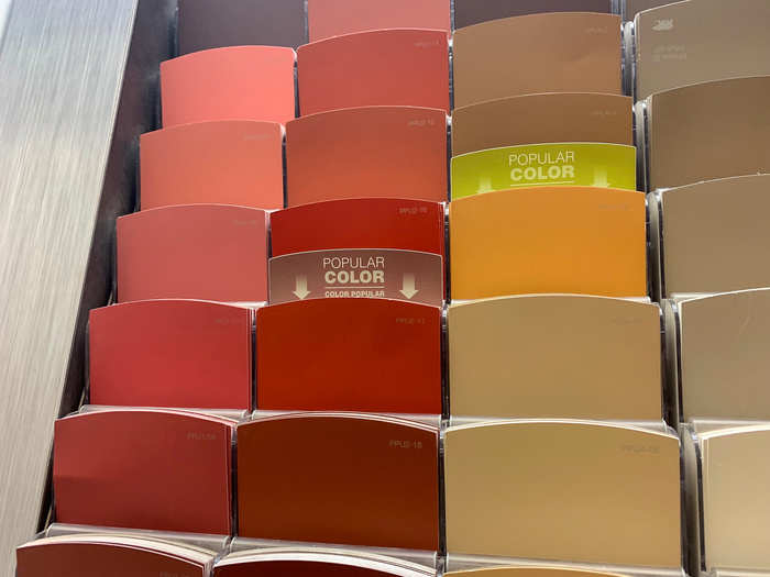 ... and the color swatches seemed endless.