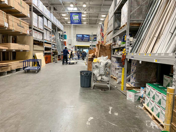 There were, however, also aisles lined with bare materials that seemed clearly more designed for a more advanced do-it-yourself project. One had boards of wood in varying lengths and widths.