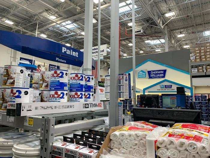 The paint section was equally convenient.