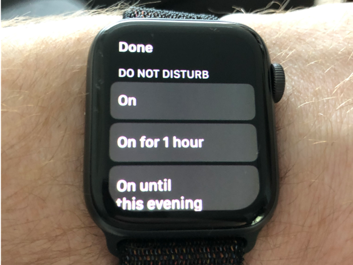 Do Not Disturb is super useful on the Apple Watch.