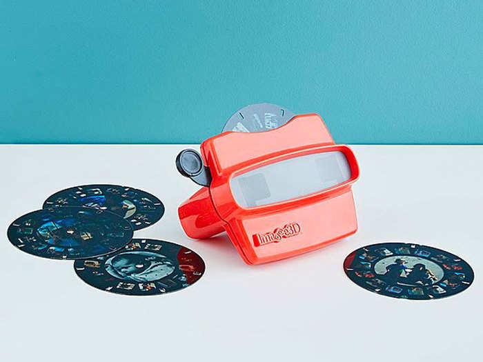 An old-fashioned reel viewer filled with her best takes