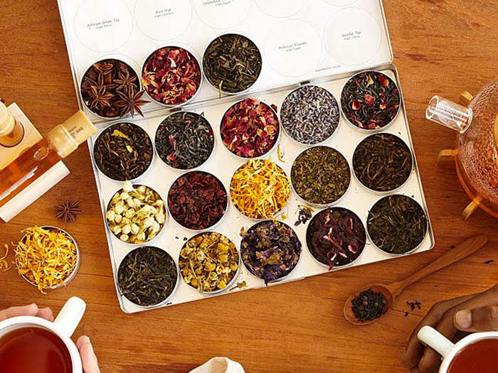 A tin of loose-leaf herbs and teas that’ll let her customize her favorite drink