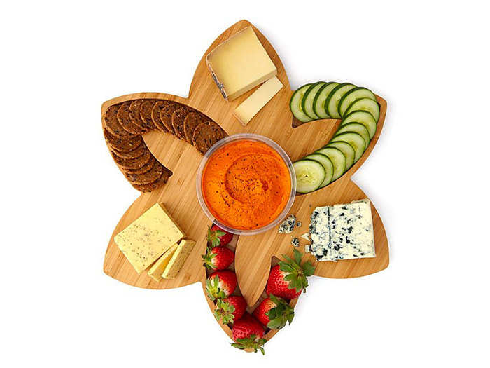 A serving board to amp up her cheese plate presentation