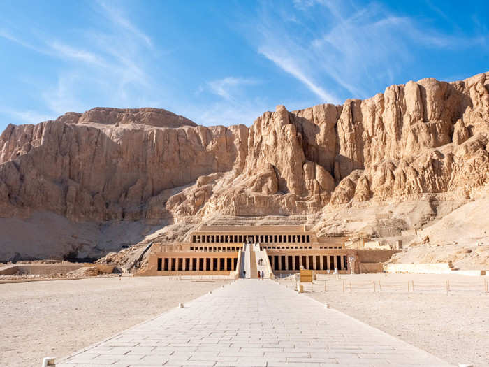 As I only had two days to see Luxor, I had to move on from the Valley of the Kings. My next stop was the Temple of Hatshepsut at Dayr al-Baḥri. Hatshepsut was the longest ruling female pharaoh, having taken the throne after the death of her husband. Her rule was prosperous, as evidenced by this impressive temple.