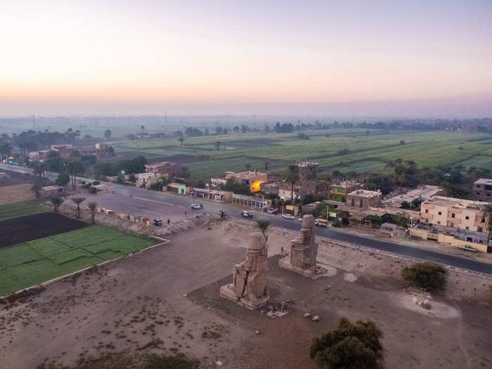 As we rose over the city, I got glimpses of many of Luxor