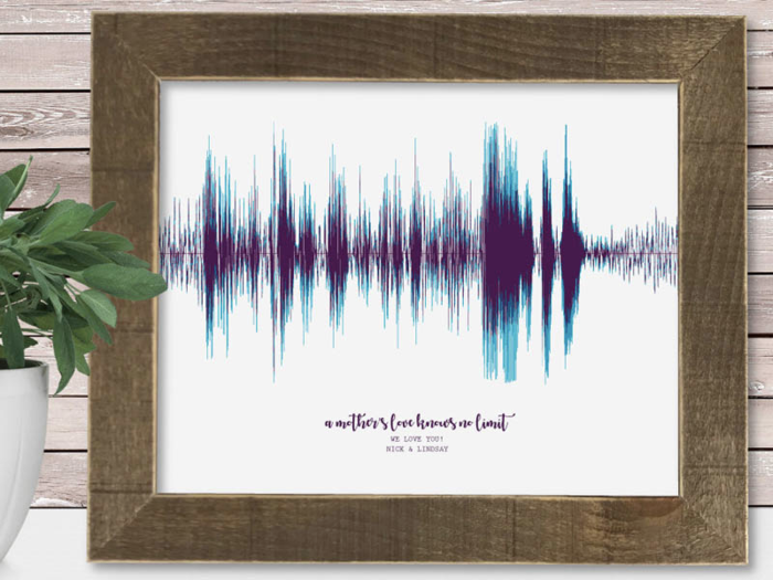 A sound-wave art print