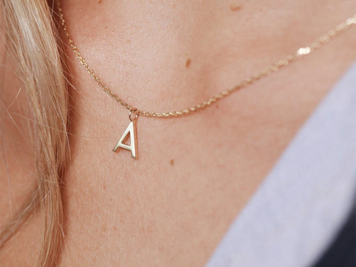 A letter charm necklace