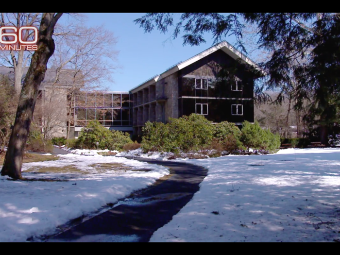 The hedge fund is located in the woods of Westport, Connecticut, between two fishing rivers.