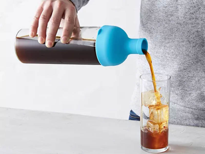 An elegant cold brew bottle.