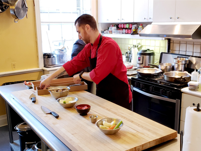 A cooking class with a renown chef.