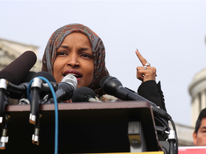 Omar hits back at Trump, accusing him of trafficking in hate.