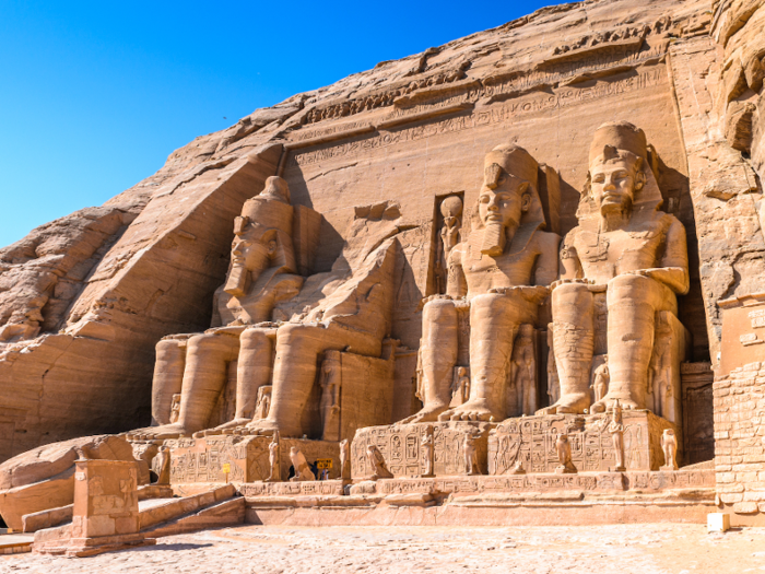 Aswan is south of Luxor. Nearby in Nubia is Abu Simbel, an ancient temple complex consisting of The Great Temple and The Small Temple.