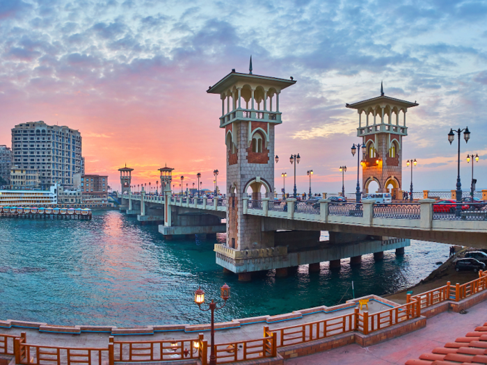 Located on the Mediterranean, Alexandria is both historic and contemporary. It