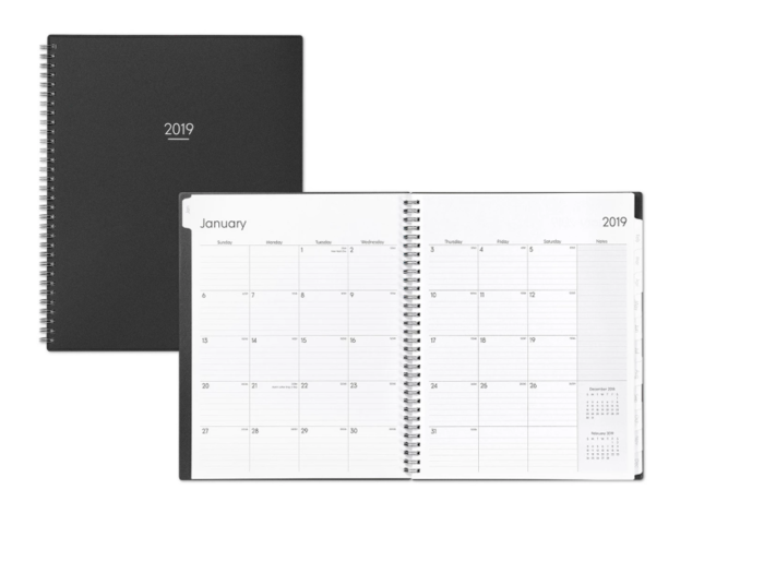 A straightforward monthly planner