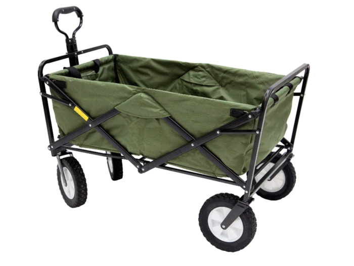 A folding wagon for the yard