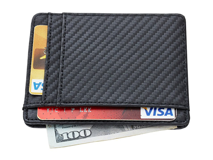 A slim RFID-blocking wallet