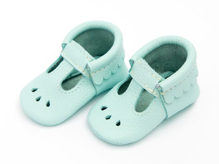 Icy blue Mary Janes