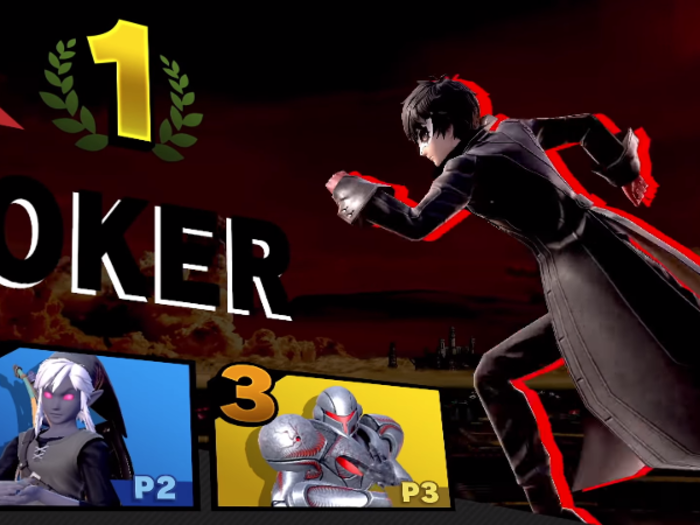 When he wins a match, Joker has his own special results screen styled after "Persona 5."