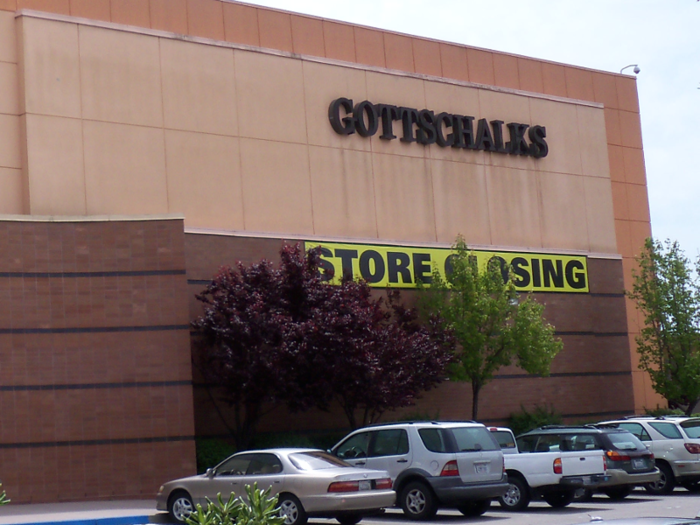 Gottschalks ran dozens of department stores in  the western US. The company was even publicly traded, but it was kicked off the New York Stock Exchange in 2008 after its stock began to hit rock-bottom. The company filed for Chapter 11 bankruptcy protection in 2009.