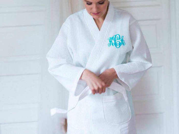 A spa-like waffle robe