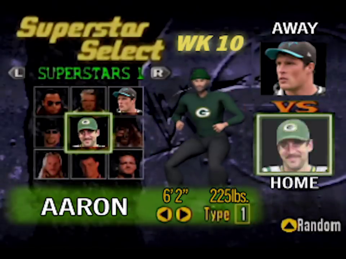 Week 10: "Wrestlemania 2000" versus the Green Bay Packers