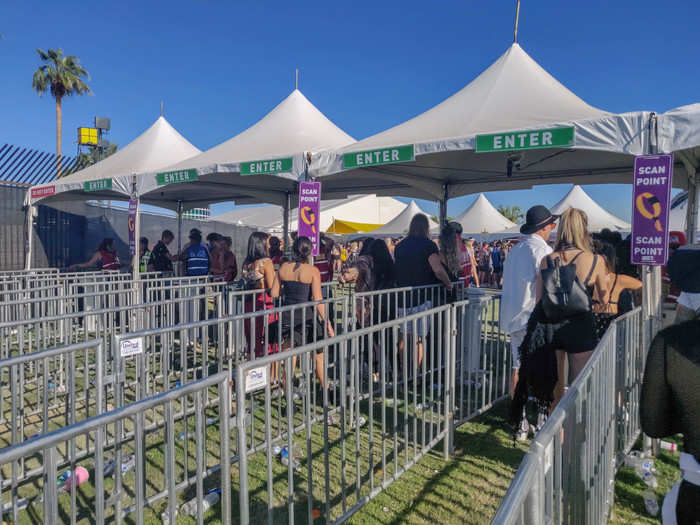 Every day, I entered the festival between 2 p.m. and 4 p.m., more or less prime-time, and there was barely a wait. A tap of the wristband and a quick patdown and I was through. To be honest, I couldn