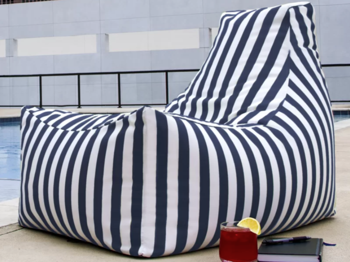 An outdoor bean bag chair