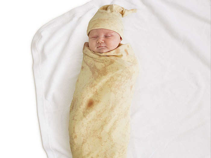 A swaddling blanket that transforms their baby into a burrito