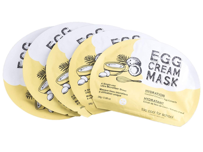 Deeply hydrating egg masks