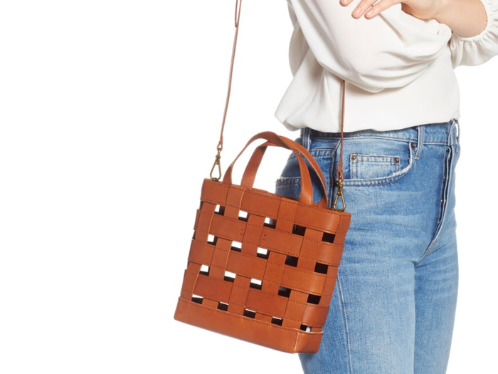 A trendy leather bag that