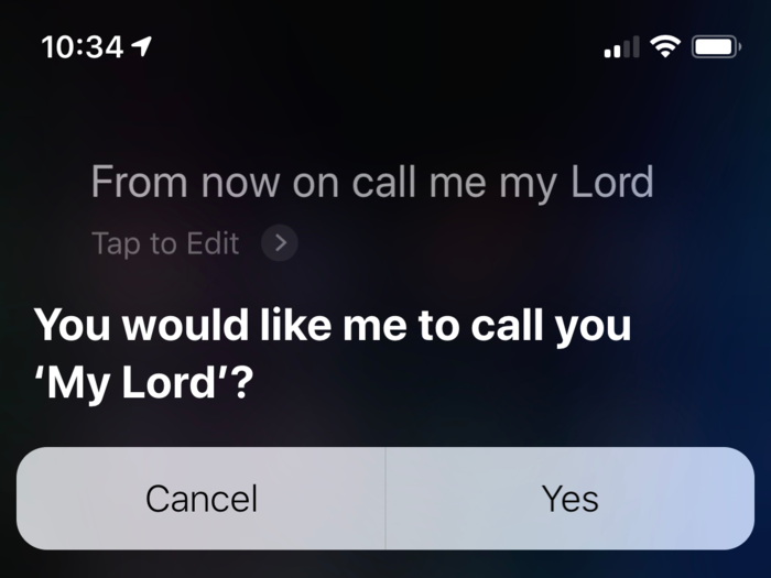 You can teach Siri to give you a nickname.