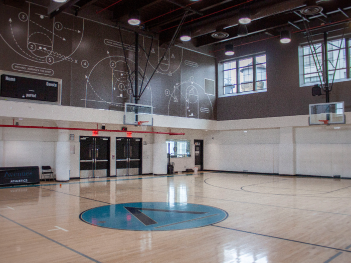 The 20,000-square-foot, full-size gymnasium is on the top floor of Avenues.