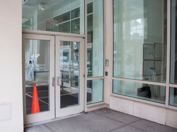 This is the main entrance where students enter the school.