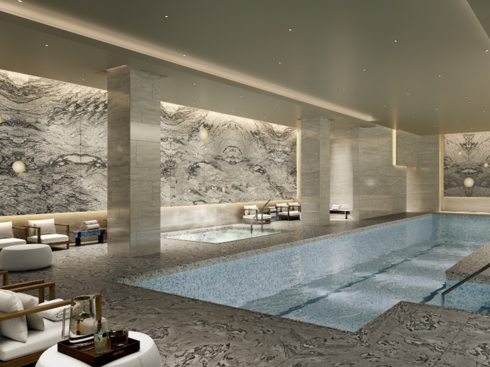 Indoor pool and spa